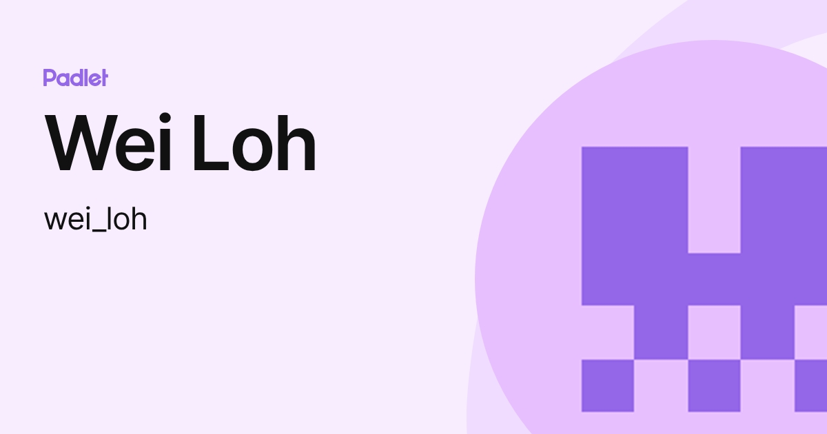Wei Loh (wei_loh) profile | Padlet
