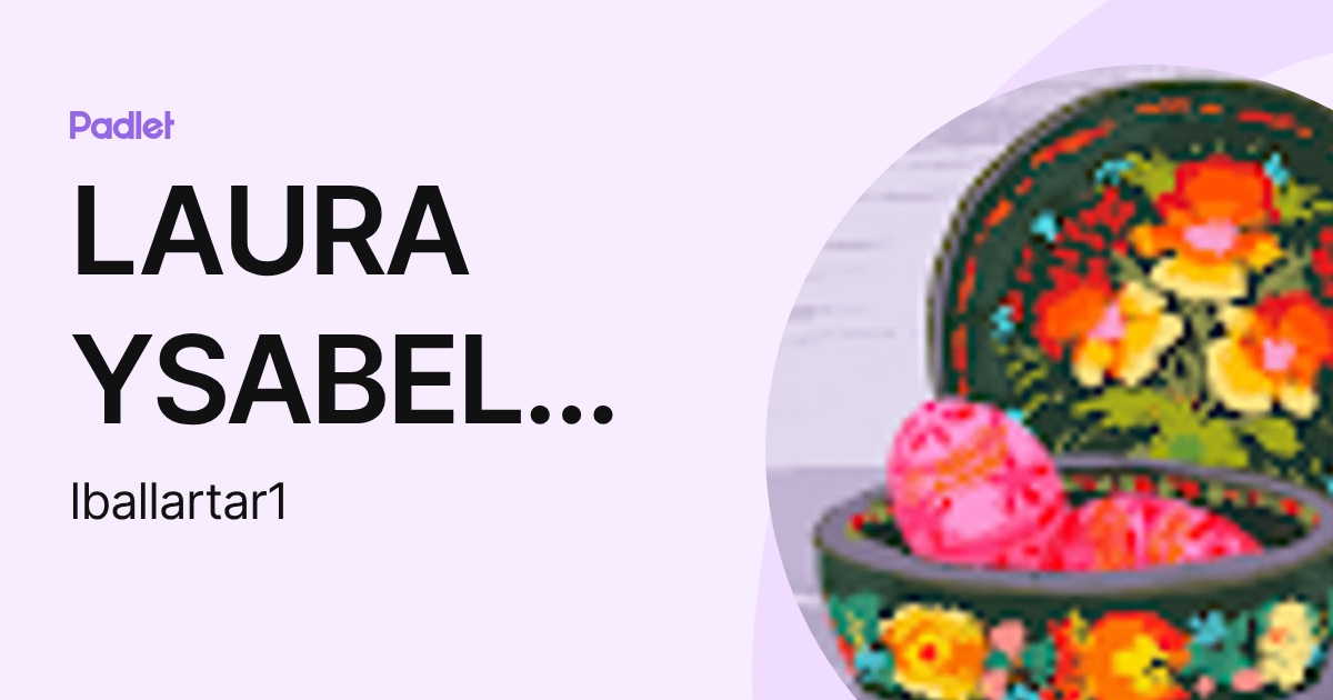 LAURA YSABEL BALLARTA RODRIGUEZ (lballartar1) profile | Padlet