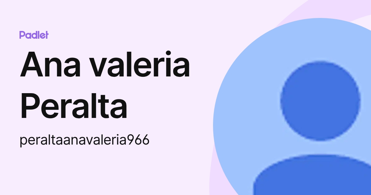 Ana valeria Peralta (peraltaanavaleria966) profile | Padlet