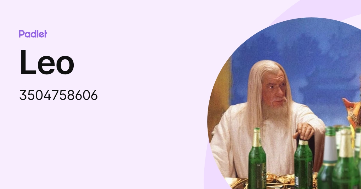 Leo (3504758606) profile | Padlet