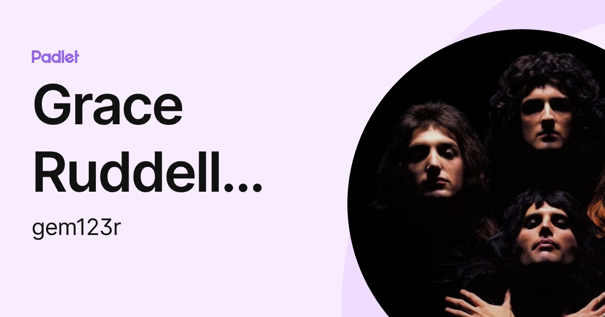 Grace Ruddell (Yrisme Iskra) (gem123r) profile | Padlet