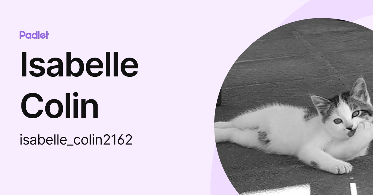 Isabelle Colin (isabelle_colin2162) profile | Padlet