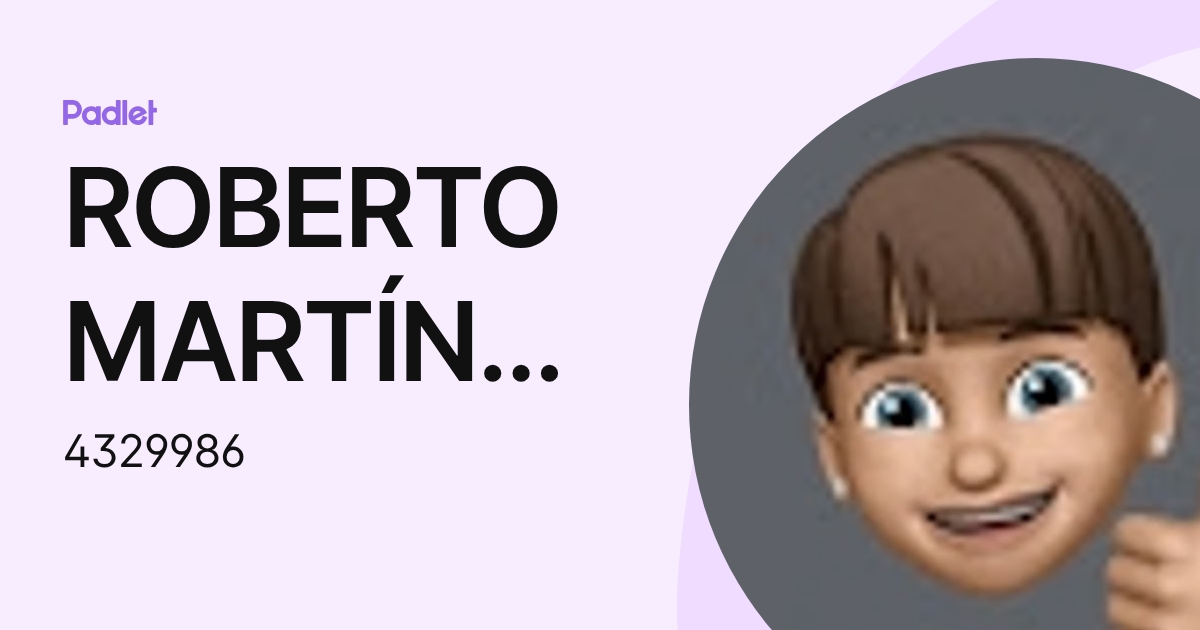 ROBERTO MARTÍNEZ MECA (4329986) profile | Padlet