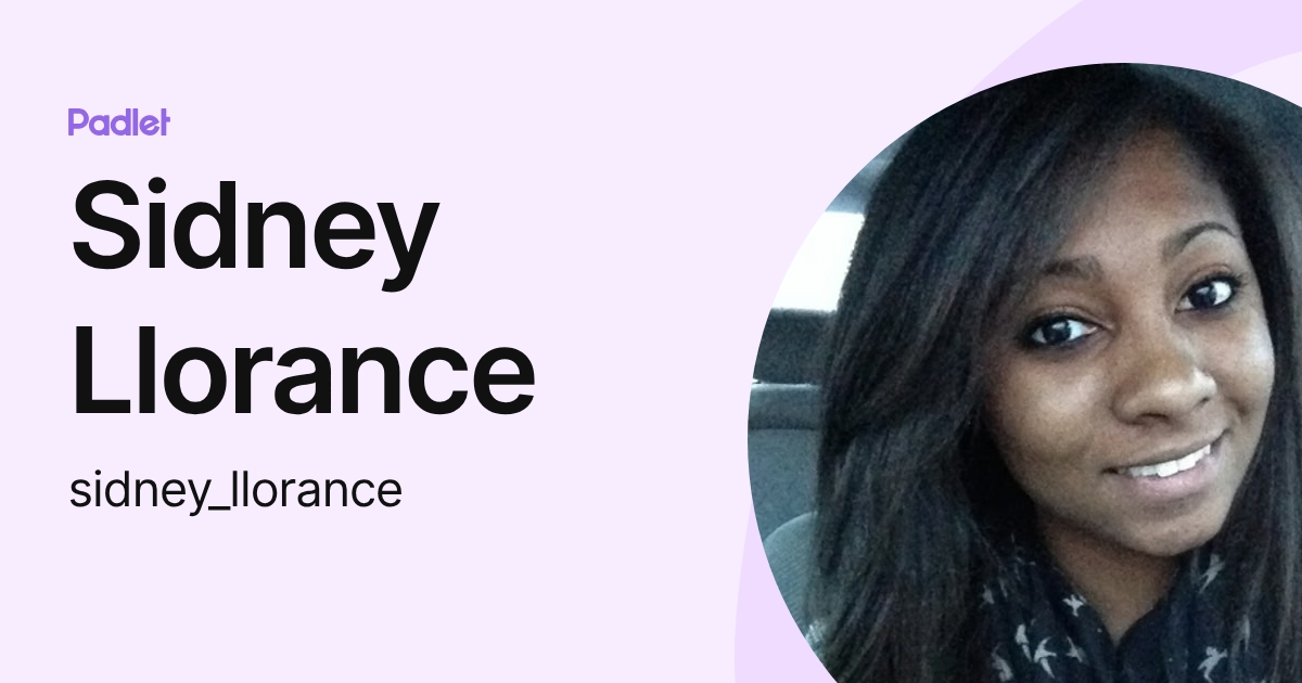 Sidney Llorance (sidney_llorance) profile | Padlet