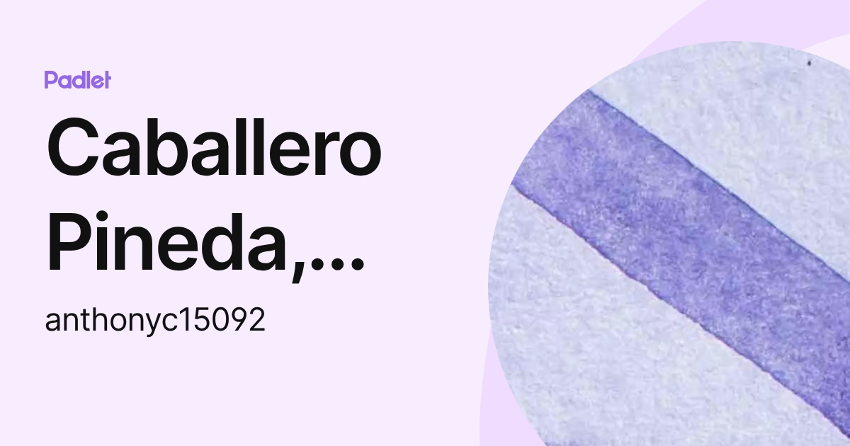 Caballero Pineda, Anthony I. (anthonyc15092) profile | Padlet