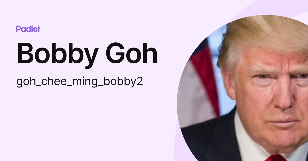 Bobby Goh (goh_chee_ming_bobby2) profile | Padlet
