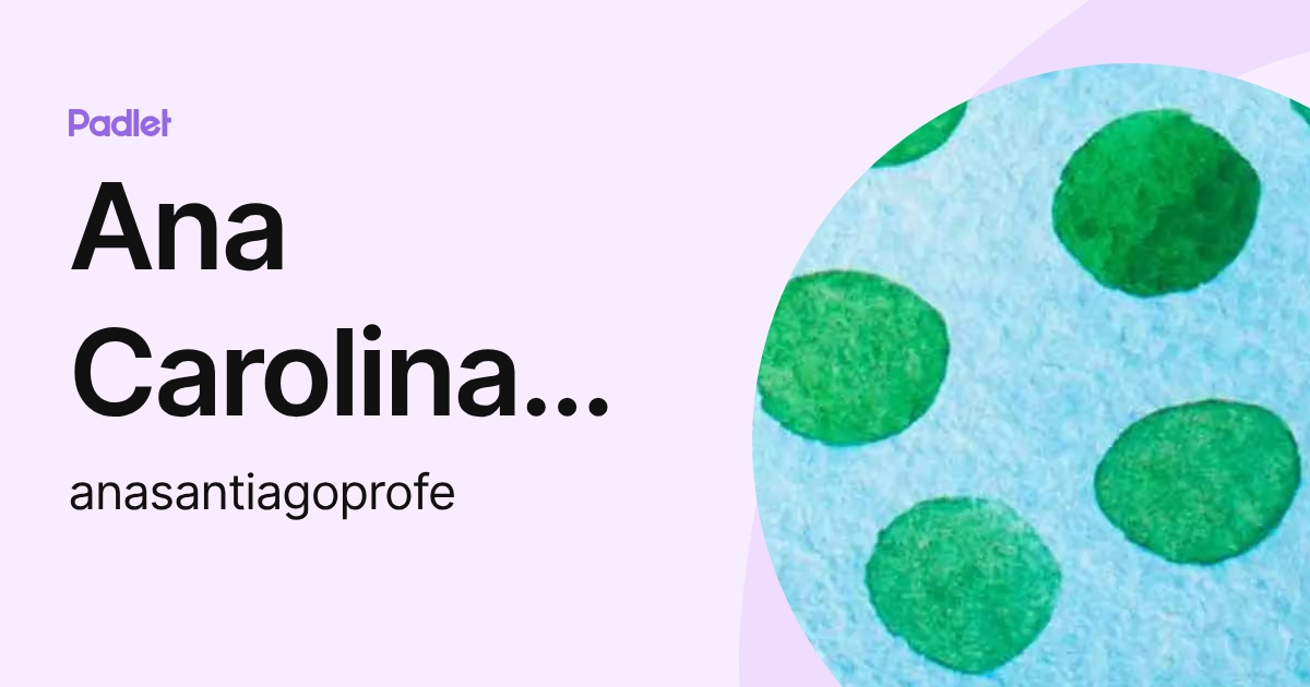 Ana Carolina De Araújo Pinto Santiago (anasantiagoprofe) profile | Padlet