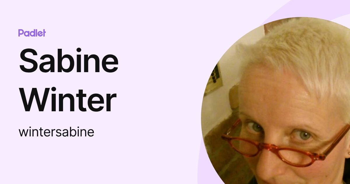 Sabine Winter (wintersabine) profile | Padlet