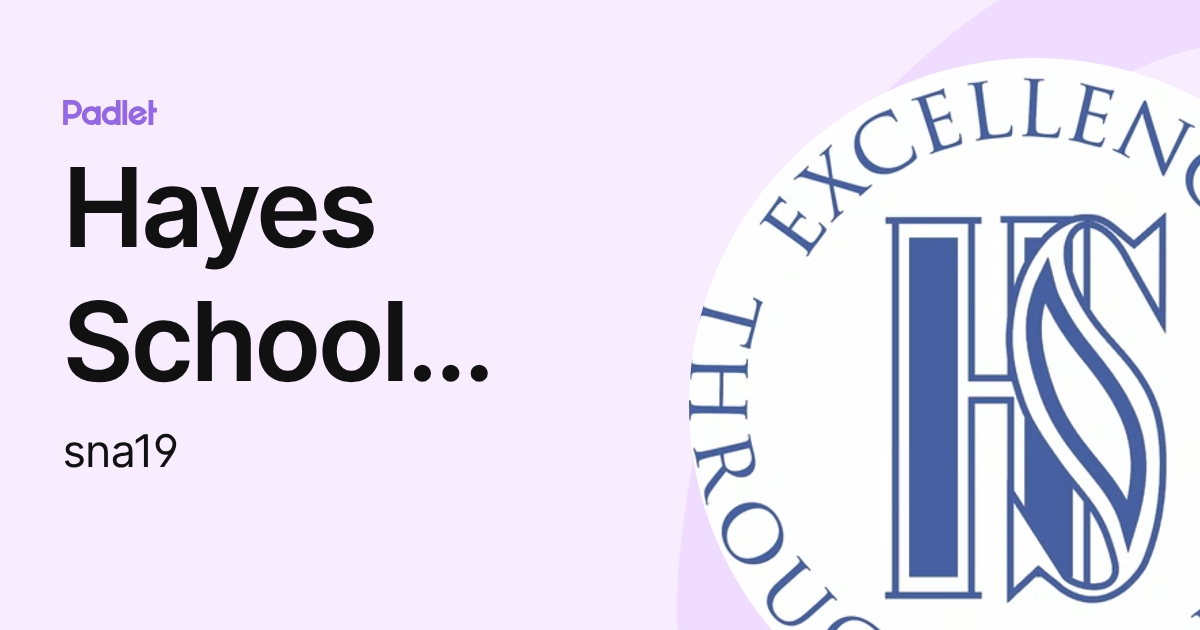 Hayes School SEN Website (sna19) profile | Padlet