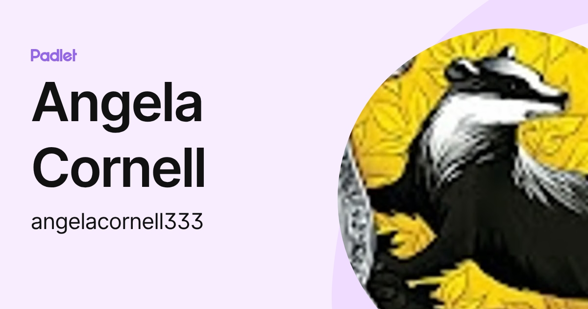 Angela Cornell (angelacornell333) profile | Padlet