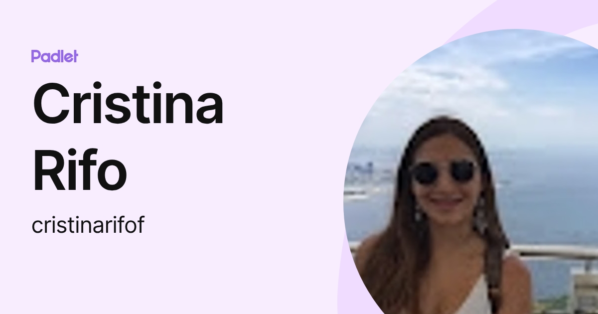 Cristina Rifo (cristinarifof) profile | Padlet