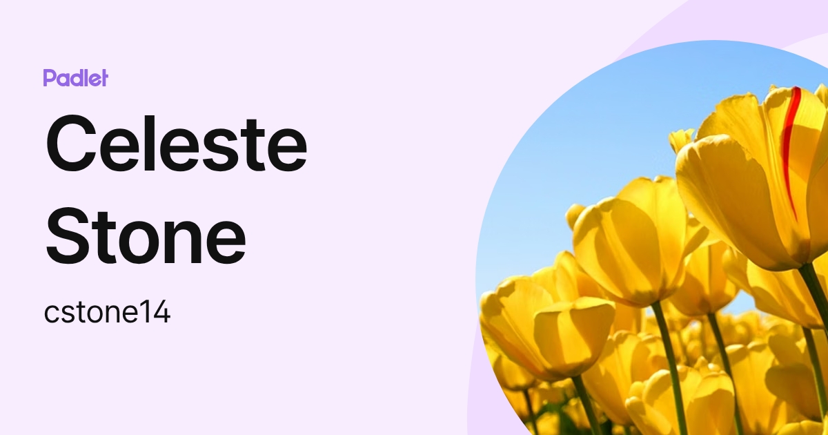 Celeste Stone (cstone14) profile | Padlet