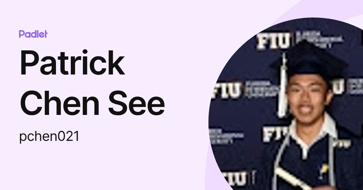 Patrick. See Patrick Chen See (pchen021) profile | Padlet