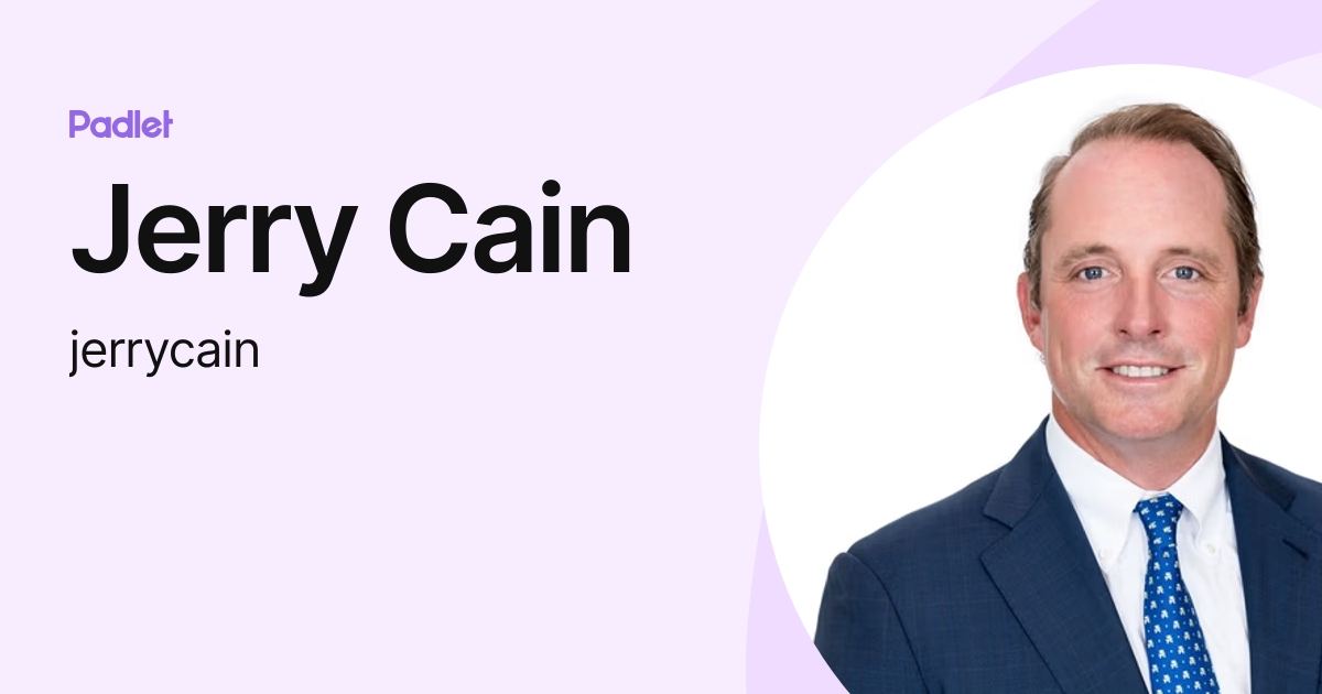 Jerry Cain (jerrycain) profile | Padlet