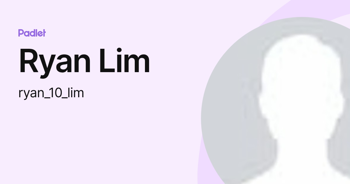 Ryan Lim Singer Ryan Lim (ryan_10_lim) profile | Padlet