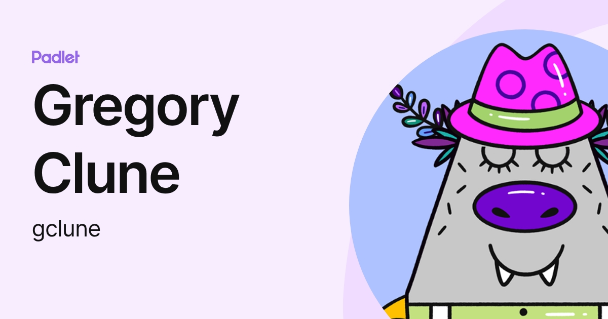 Gregory Clune (gclune) profile | Padlet