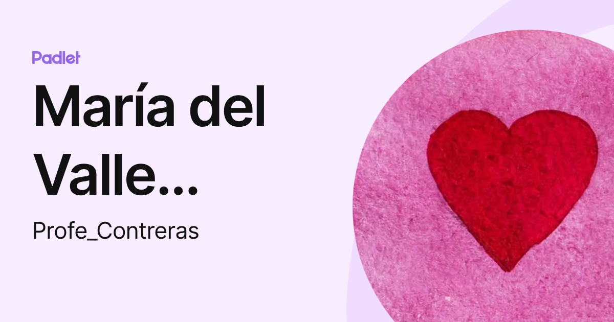 María del Valle Contreras (Profe_Contreras) profile | Padlet