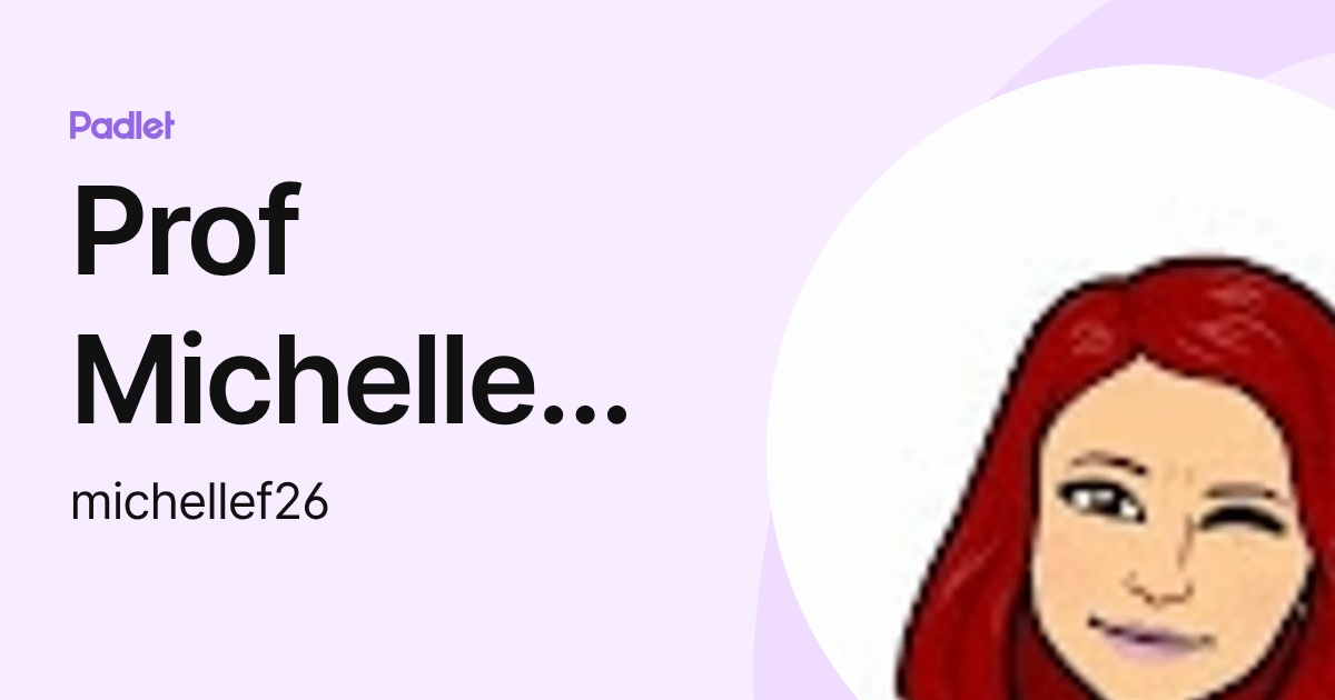 Prof Michelle Fernandes (michellef26) profile | Padlet