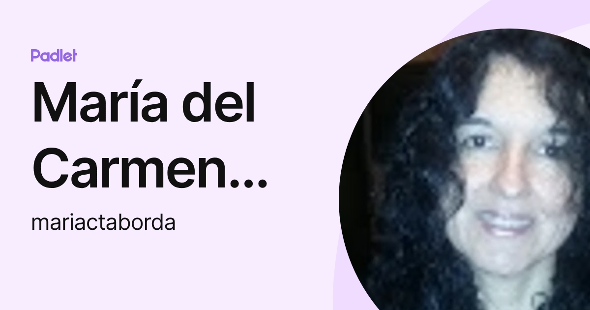 María del Carmen Taborda (mariactaborda) profile | Padlet