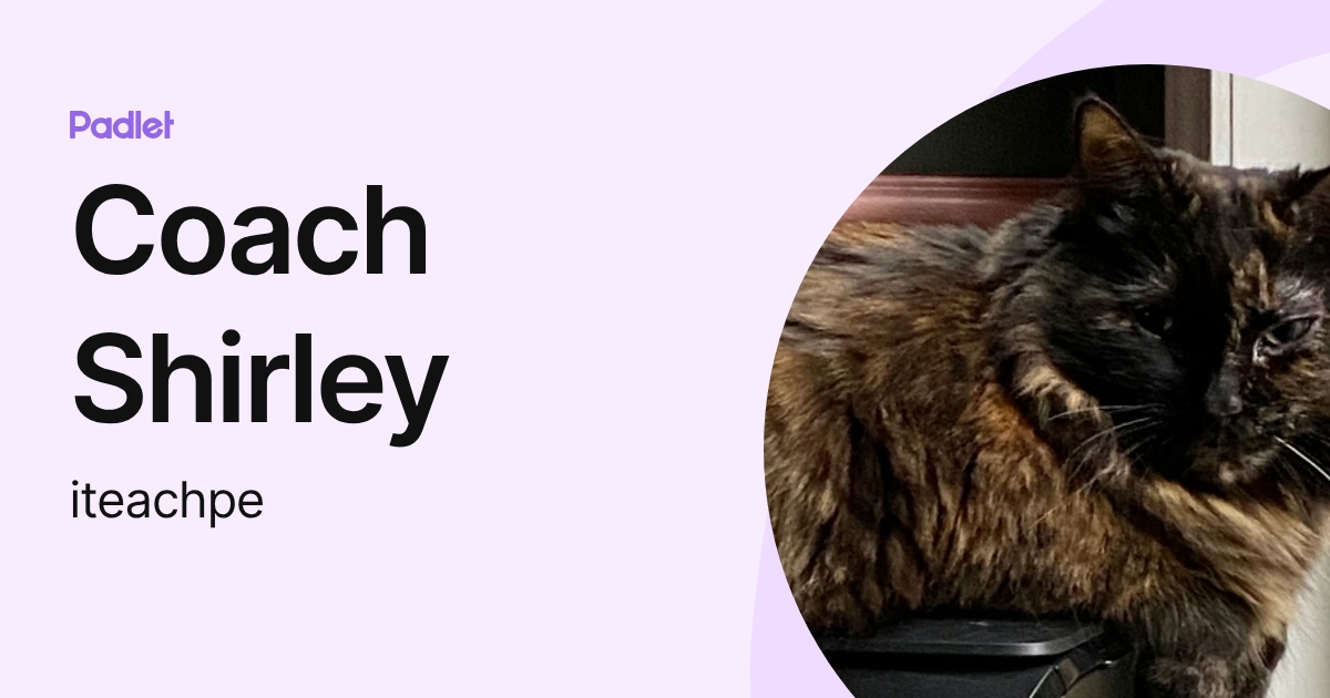 Coach Shirley (iteachpe) profile | Padlet