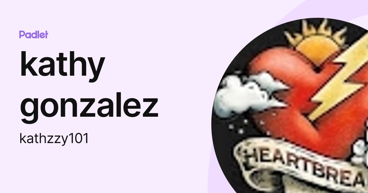 kathy gonzalez (kathzzy101) profile Padlet