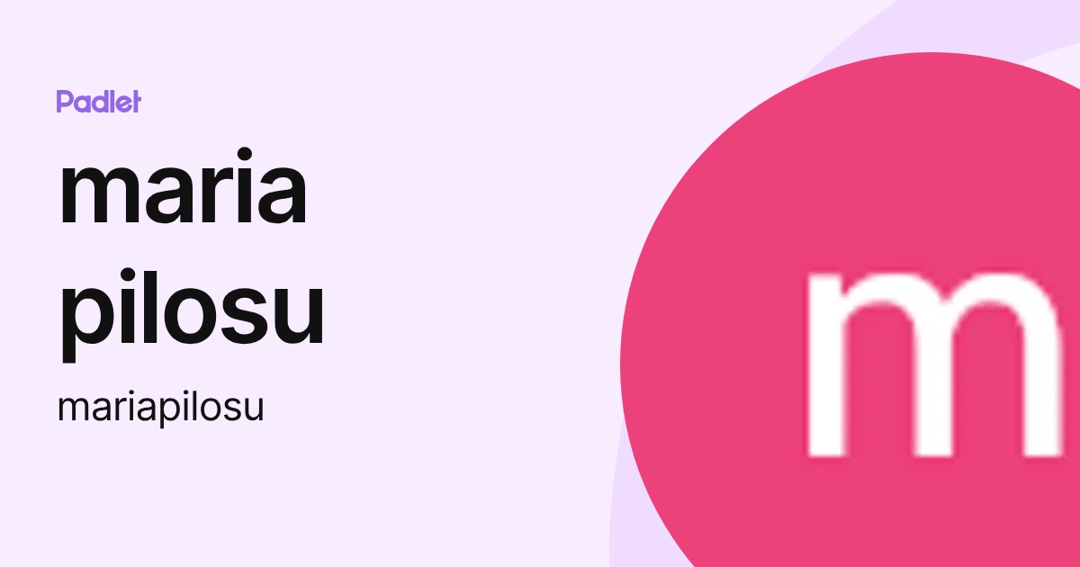 maria pilosu (mariapilosu) profile | Padlet