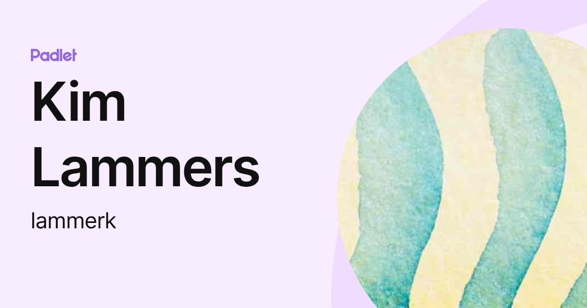 Kim Lammers (lammerk) profile | Padlet