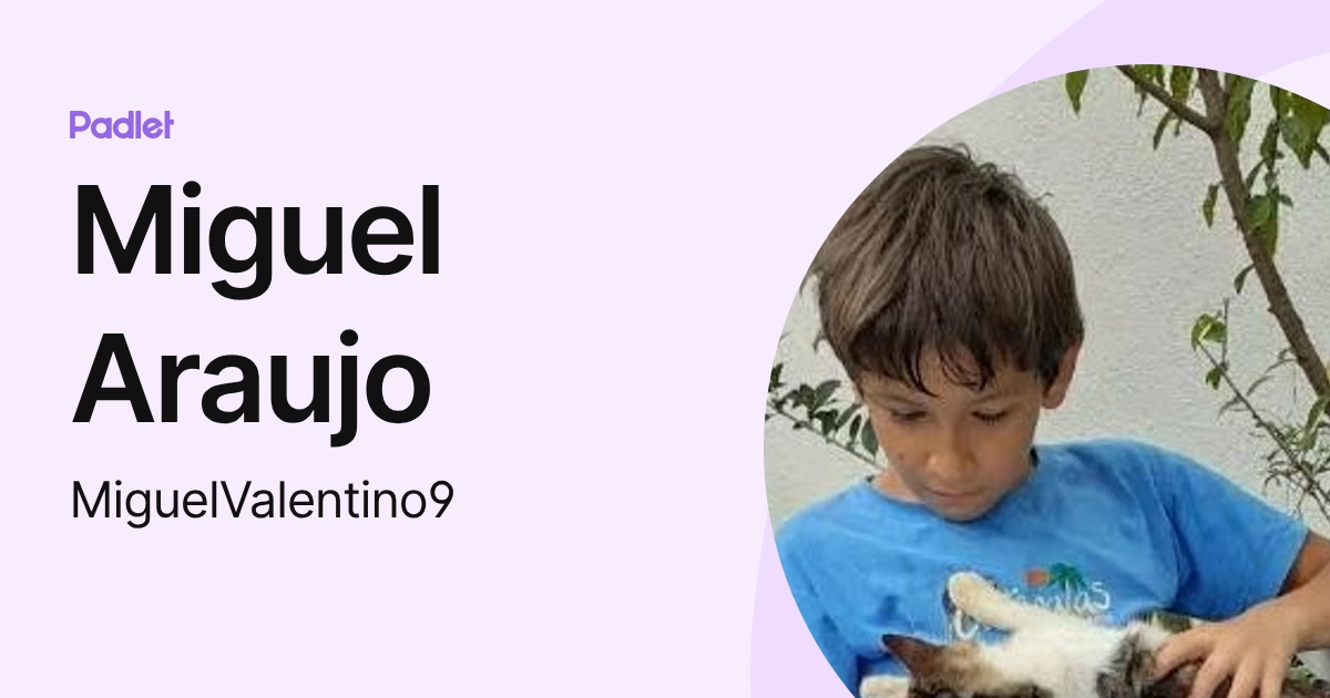 Miguel Araujo (MiguelValentino9) profile | Padlet