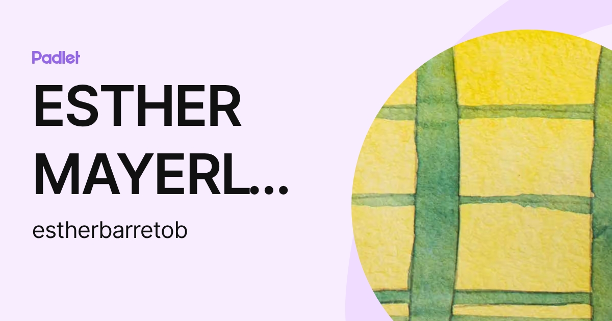 ESTHER MAYERLY BARRETO BARRETO (estherbarretob) profile | Padlet