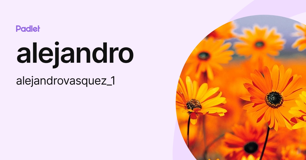 alejandro (alejandrovasquez_1) profile | Padlet
