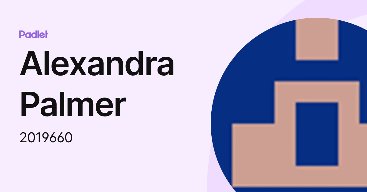 Alexandra Palmer (2019660) profile | Padlet