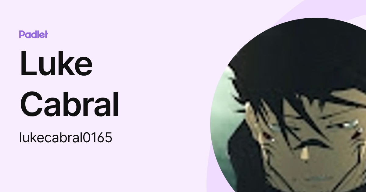 Luke Cabral (lukecabral0165) profile | Padlet
