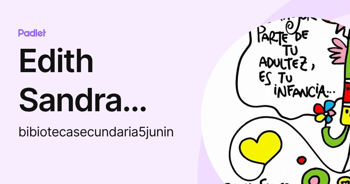 Edith Sandra Abu Traverso (bibiotecasecundaria5junin) profile | Padlet