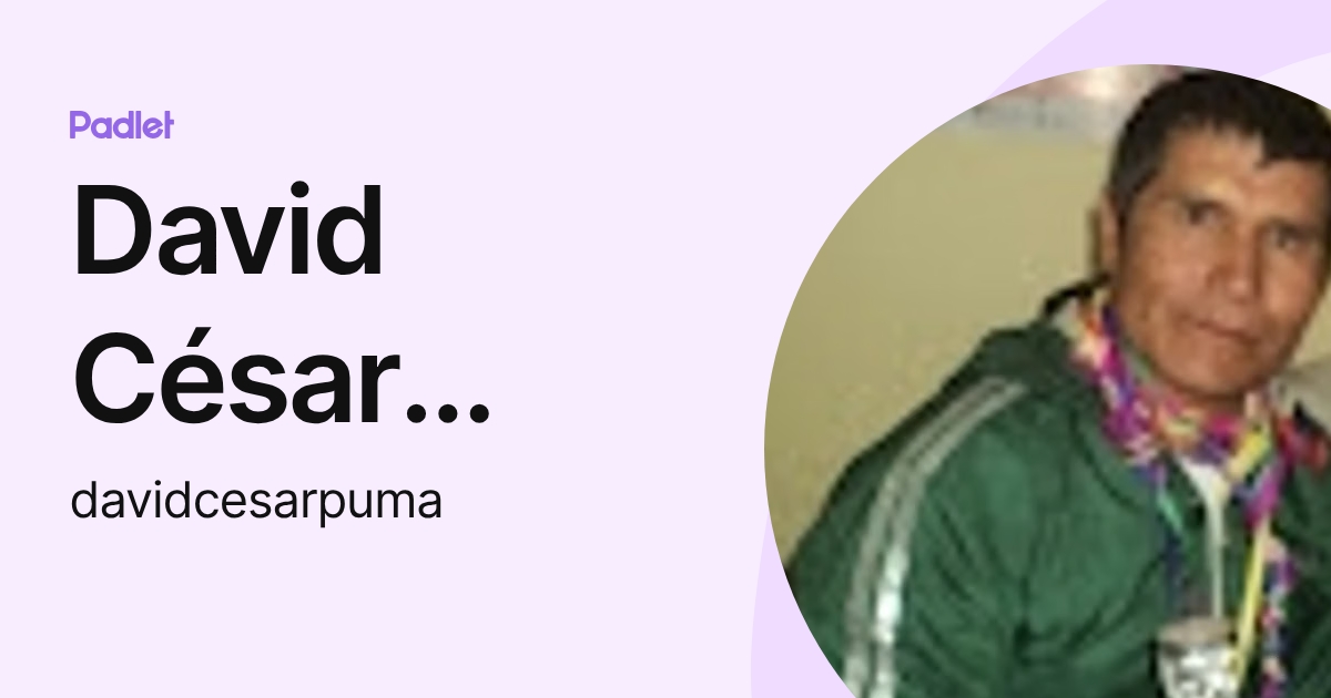 David César Puma Herrera (davidcesarpuma) profile | Padlet