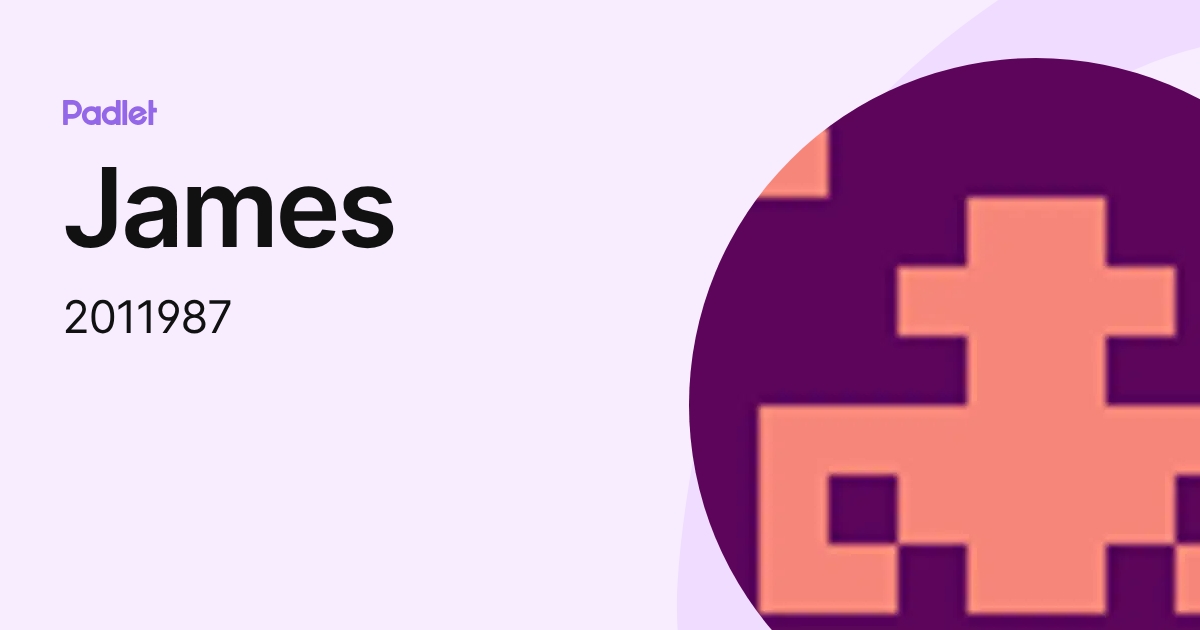 James (2011987) profile | Padlet