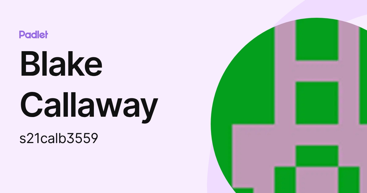 Blake Callaway Blake Callaway (s21calb3559) profile | Padlet