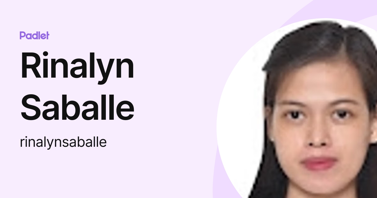 Rinalyn Saballe (rinalynsaballe) profile | Padlet