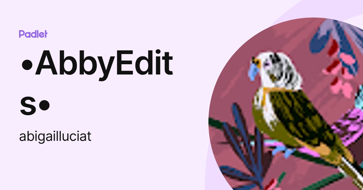 •AbbyEdits• (abigailluciat) profile | Padlet
