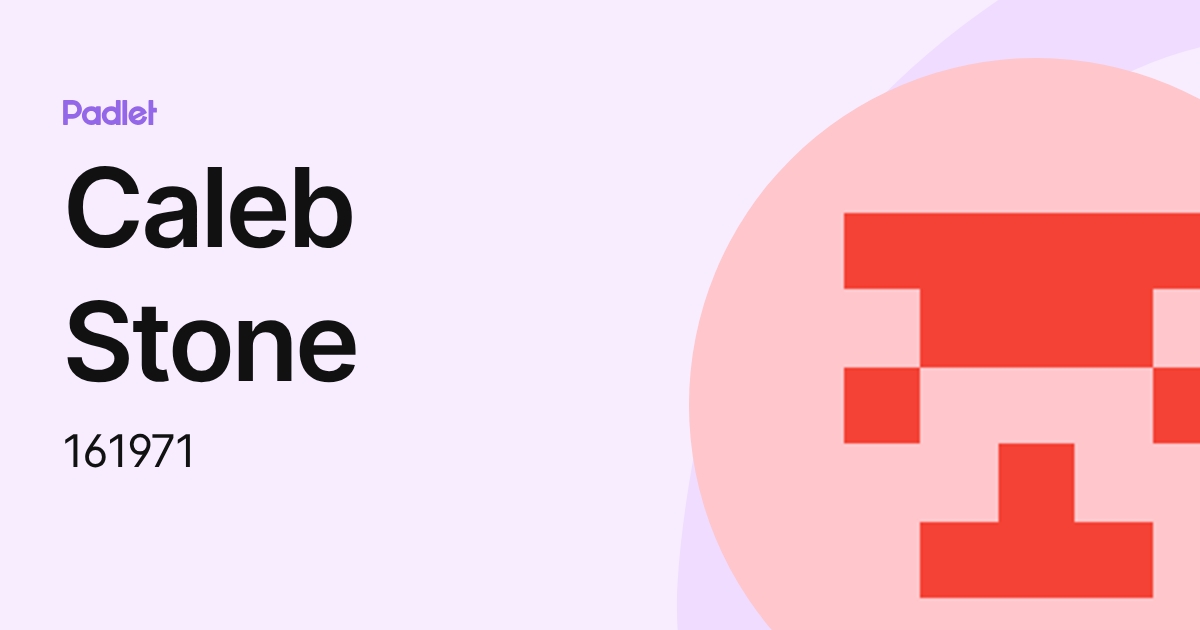 Caleb Stone (161971) profile | Padlet