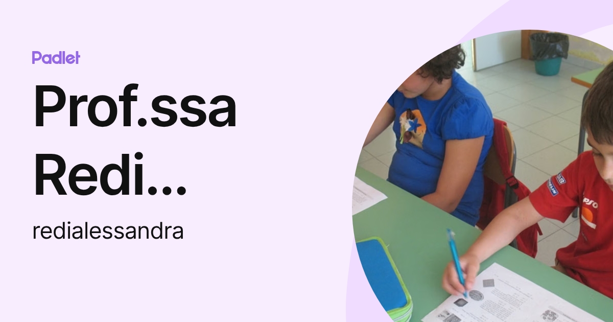 Prof.ssa Redi Alessandra (redialessandra) profile | Padlet
