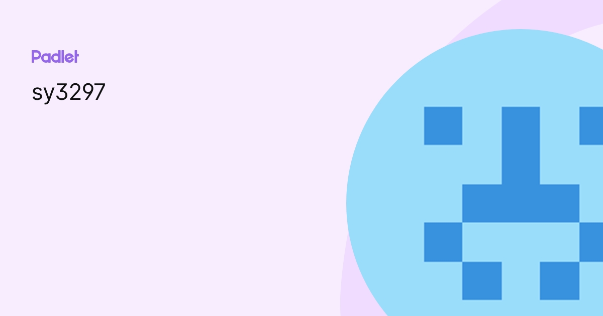 sy3297 profile | Padlet
