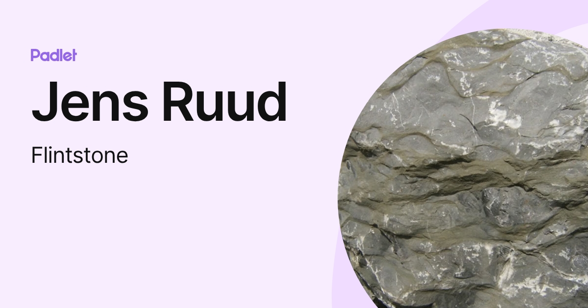 Jens Ruud (Flintstone) profile | Padlet
