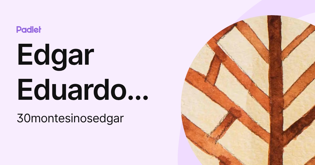 Edgar Eduardo Montesinos Escobar (30montesinosedgar) profile | Padlet