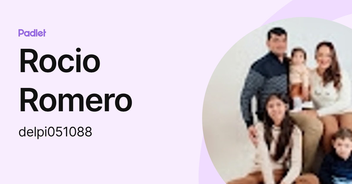 Rocio Romero (delpi051088) profile | Padlet