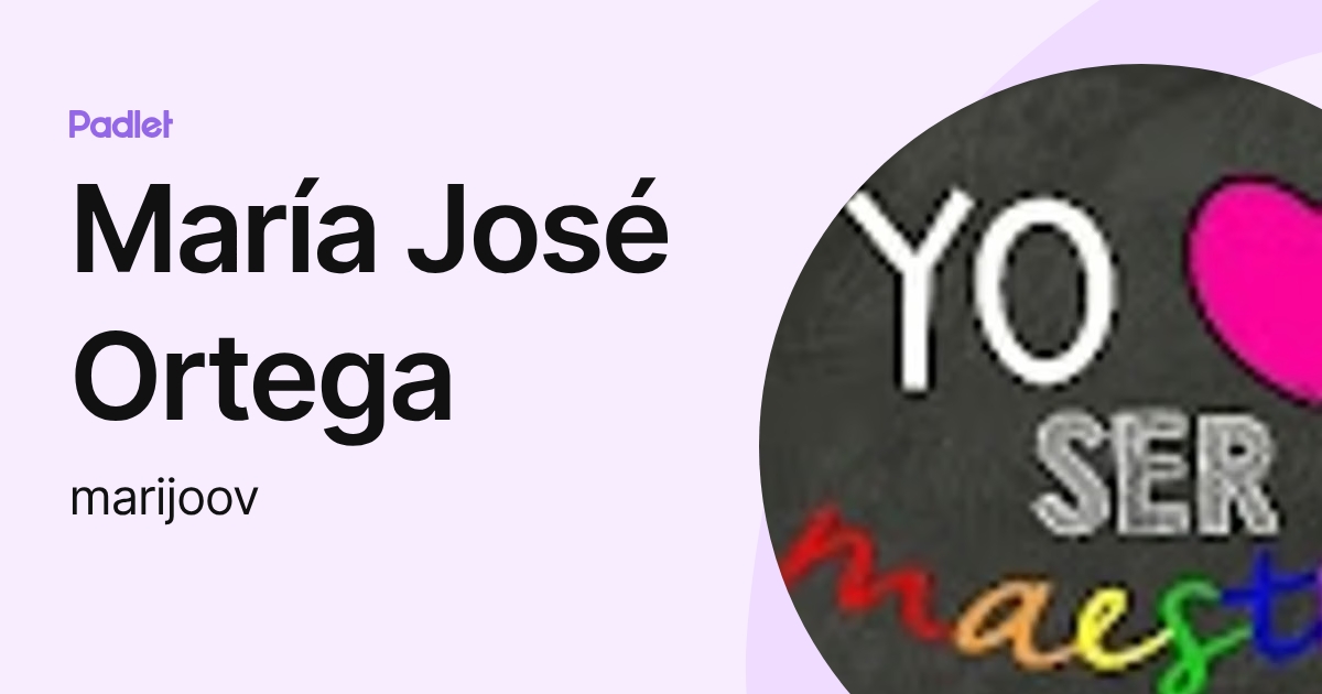 María José Ortega (marijoov) profile | Padlet