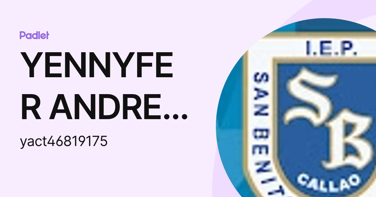 YENNYFER ANDREA CONTRERAS TALAVERANO (yact46819175) profile | Padlet