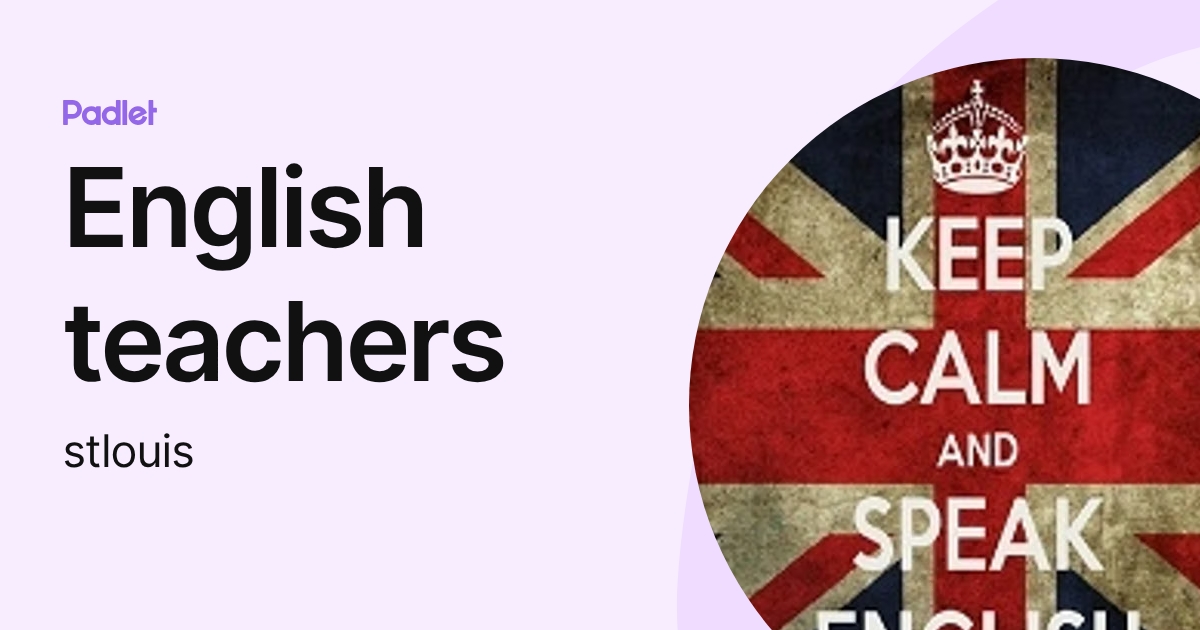 English teachers (stlouis) profile | Padlet