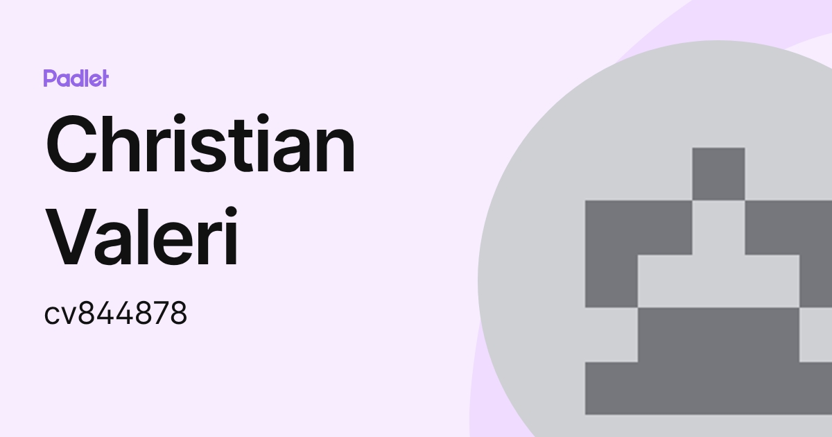 Christian Valeri (cv844878) profile | Padlet