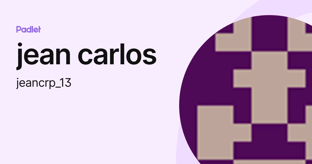 jean carlos (jeancrp_13) profile | Padlet