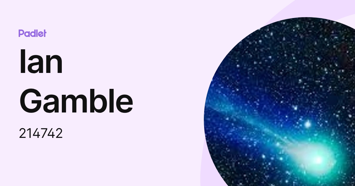 Ian Gamble (214742) profile | Padlet